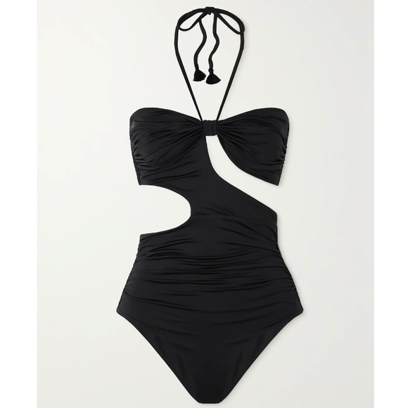 Johanna Ortiz Black Baboon Call Halter-neck Swimsuit Size XL New With Tags - Picture 9 of 12
